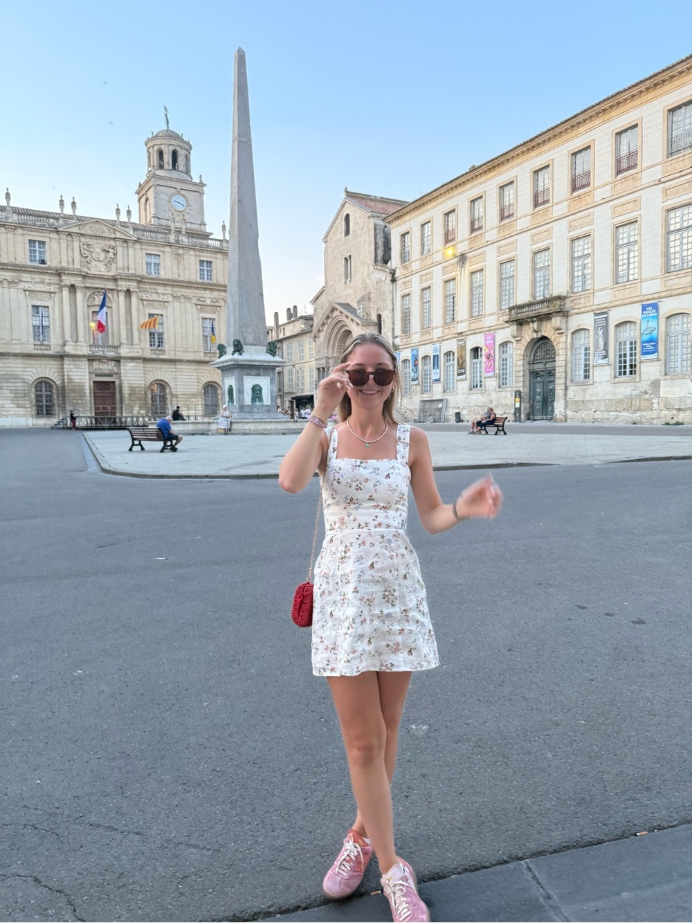 Reformation White Floral Square-Neck Mini Dress